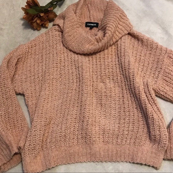 EXPRESS💥Plush Chenille Cowl Sweater - Picture 4 of 4